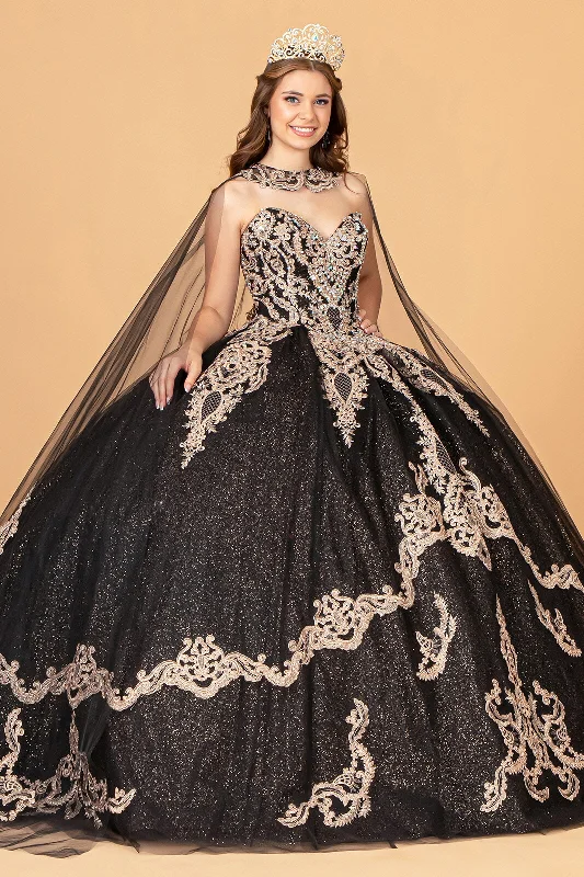 Flash Sale elegant shift dressStrapless Long Sparkling Quinceniera Dress