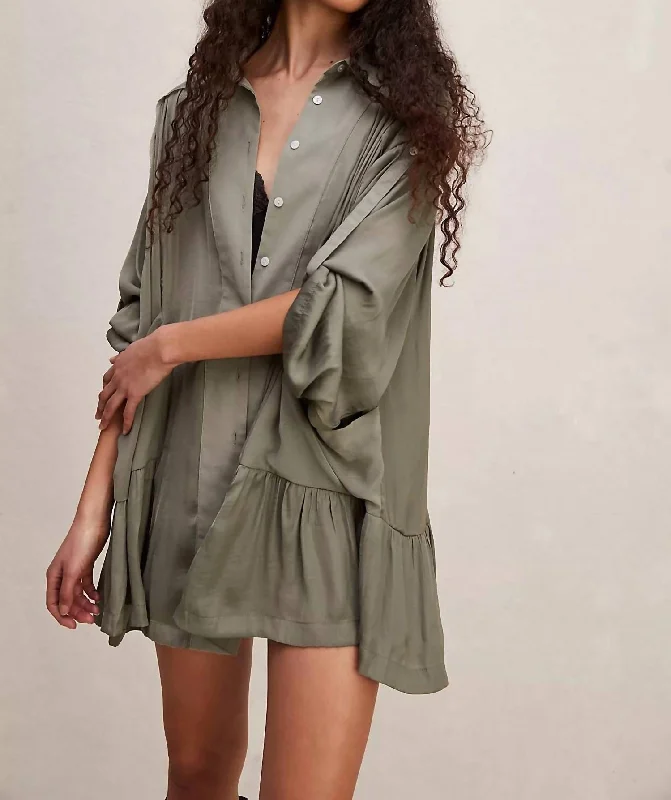 Year-End Clearance comfy dressMoonstruck Shirtdress In Serpent