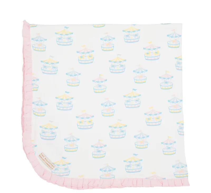 Quick Sale high-waisted dressBaby Buggy Blanket in Caruosel Pink