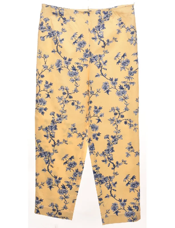 Savings Event tailored jacketFloral Print Yellow & Purple Trousers - W32 L32