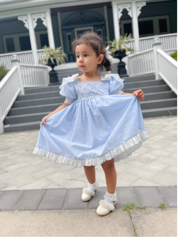 Exclusive Access party dressCharlotte Blue Linen Dress