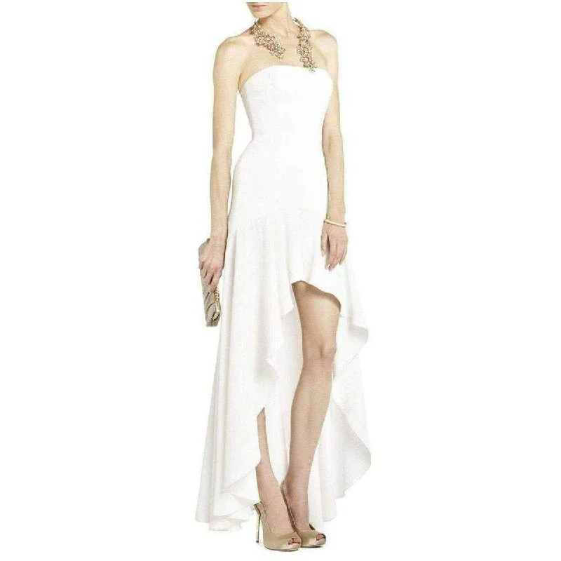 Friends and Family Sale wool dressEvangelina Fitted Strapless High-Low Dress