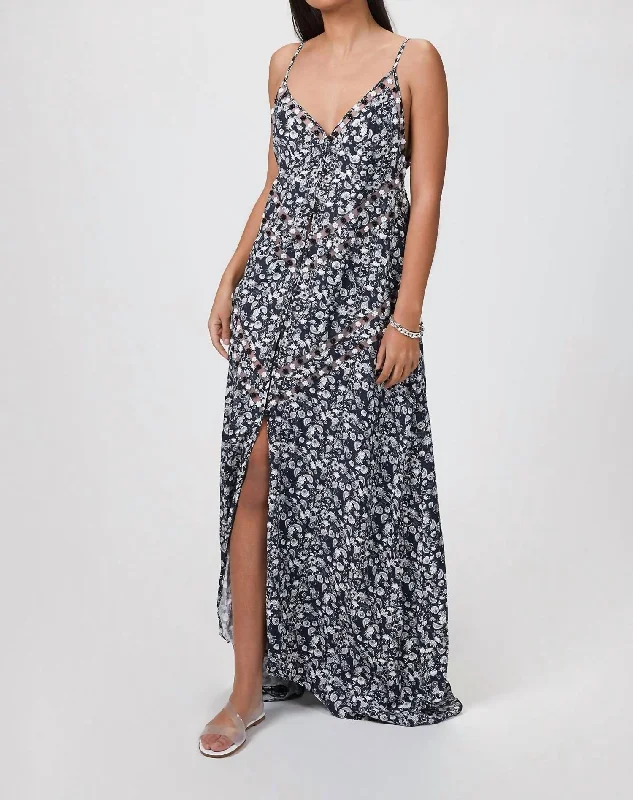 Special Savings casual dressLong Floral Dress In Floral Blue Combo
