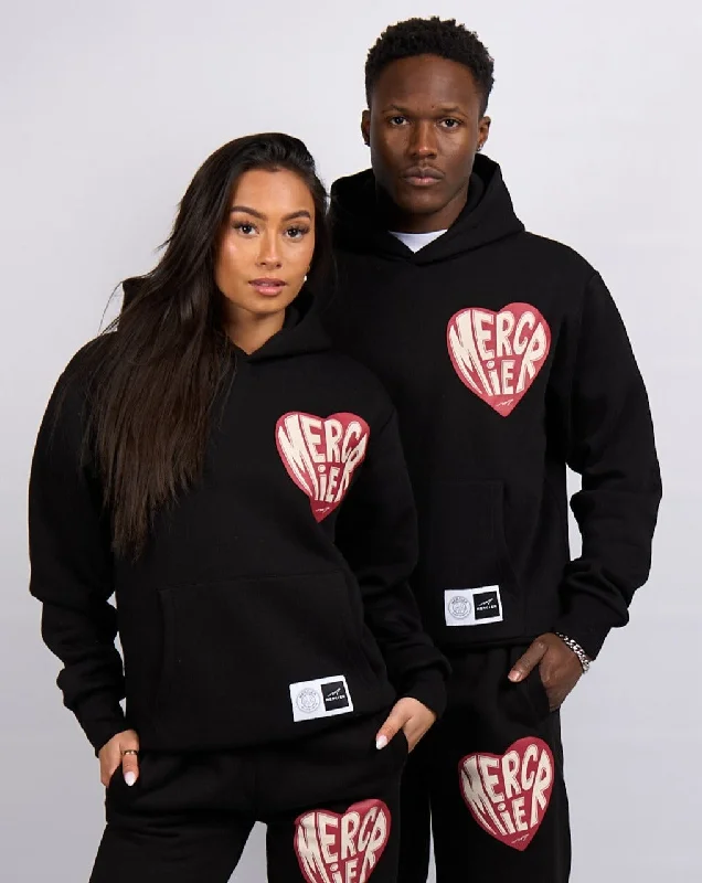 Mega Sale Black Mercier Heart Hoodie