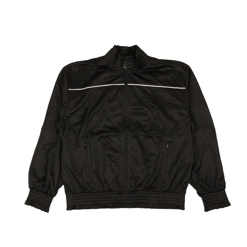 Super Sale fashionable jacketOPENING CEREMONY Black Polyester Ruffle Smocked Track Jacket Super Sale fashionable jacketOPENING CEREMONY Black Polyester Ruffle Smocked Track Jacket