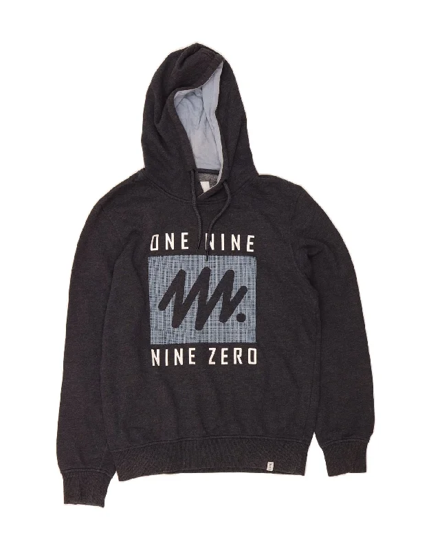 Exclusive Preview JACK & JONES Mens Graphic Hoodie Jumper Small Grey Cotton