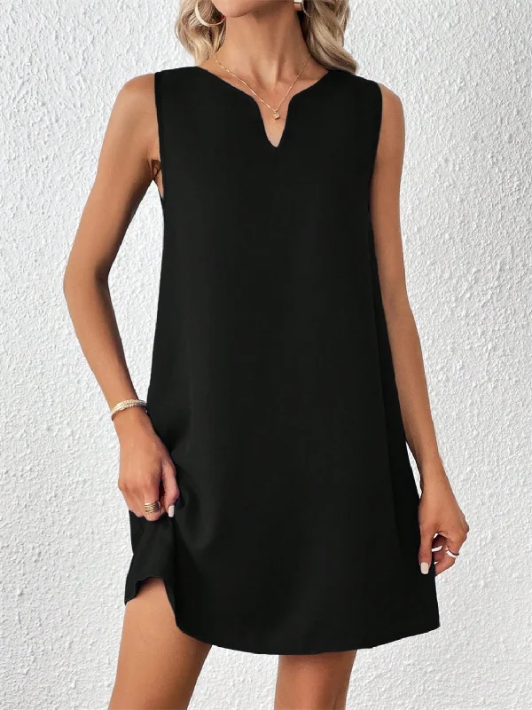 Final Markdown vintage dressNotched Sleeveless Mini Tank Dress