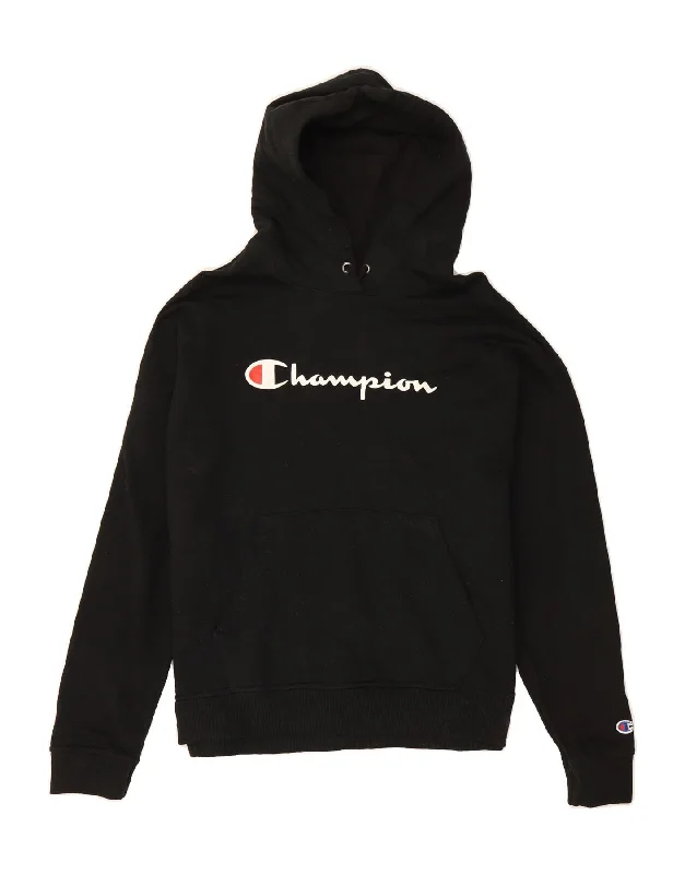 Loyalty Reward CHAMPION Mens Graphic Hoodie Jumper XL Black Cotton