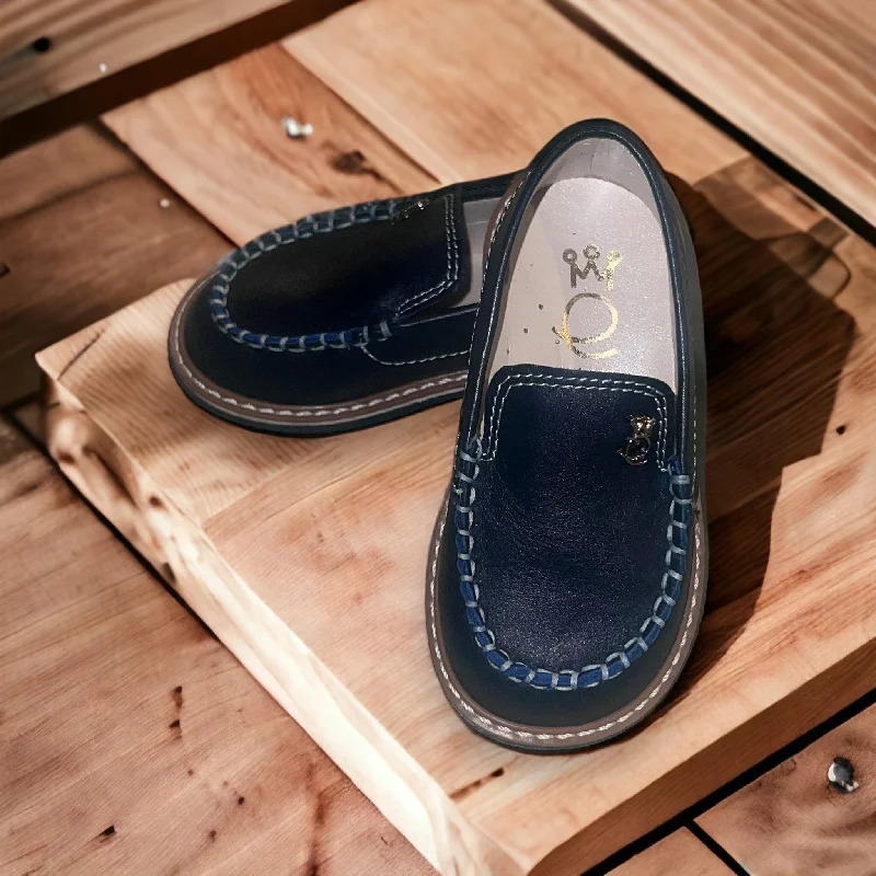 Discount Days chic dressNavy Leather Loafer