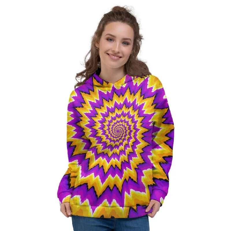Weekend Special Purple Psychedelic Optical illusion Women's Hoodie
