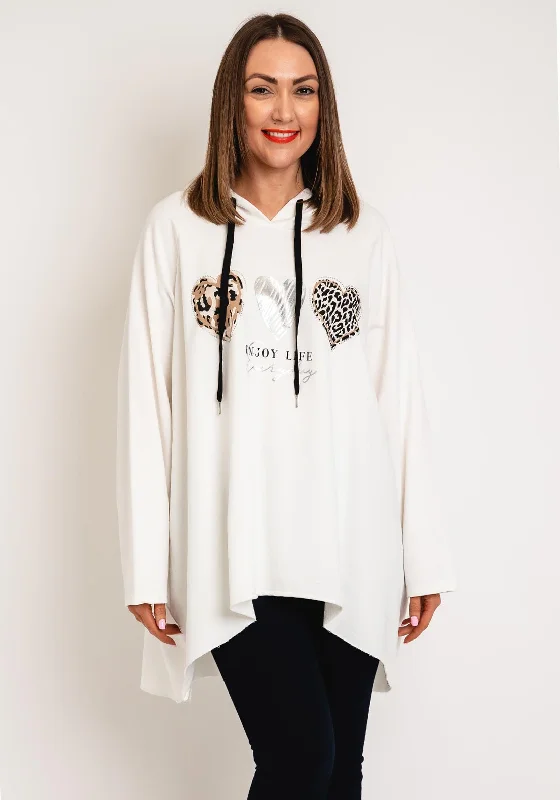 Early Access chic hoodieSerafina Collection One Size Leopard Graphic Hoodie, Off White Early Access chic hoodieSerafina Collection One Size Leopard Graphic Hoodie, Off White