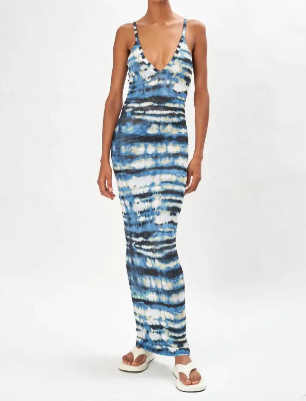 Special Offer classic fit-and-flare dressRozio Dress In Tie Dye Green