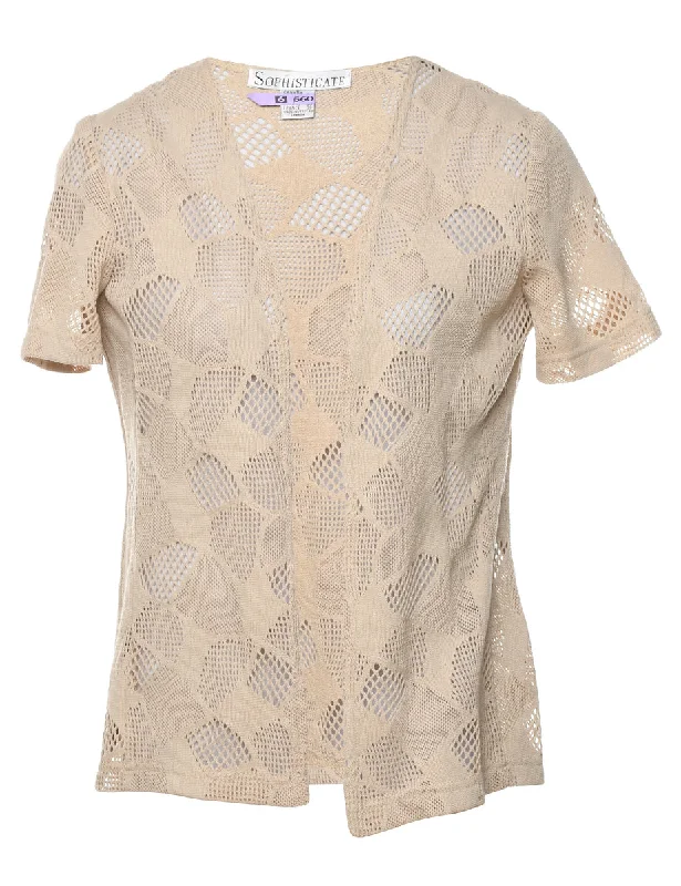 Fantastic Offers oversized bomber jacketBeige Lace Design Jacket - S