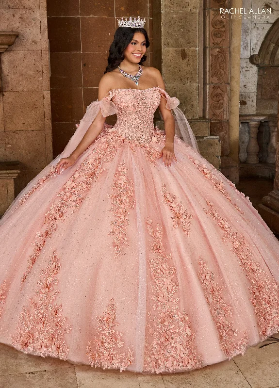 Hurry In statement dressRachel Allan RQ1132 Applique Quinceanera Long Ball Gown