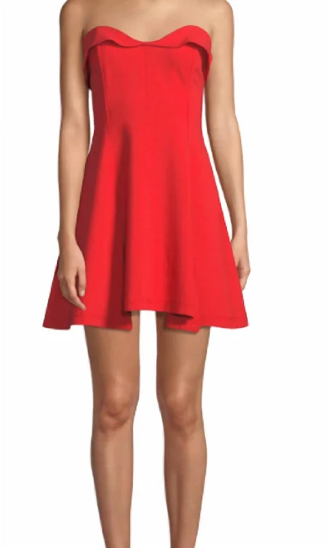 Extra Discounts puff sleeve dressAni Dress In Red