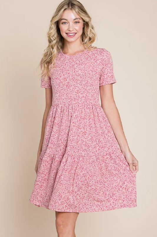 Shop and Save casual knit dressBOMBOM Printed Short Sleeve Mini Dress