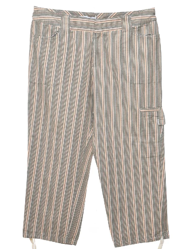 Instant Savings fashion-forward jacketGrey & Peach Cropped Y2K Cargo Trousers - W36 L25