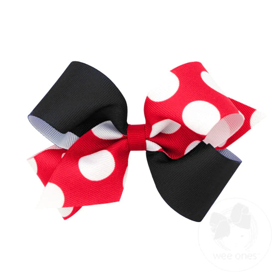Hurry In chic wrap dressPolka Dot Bow