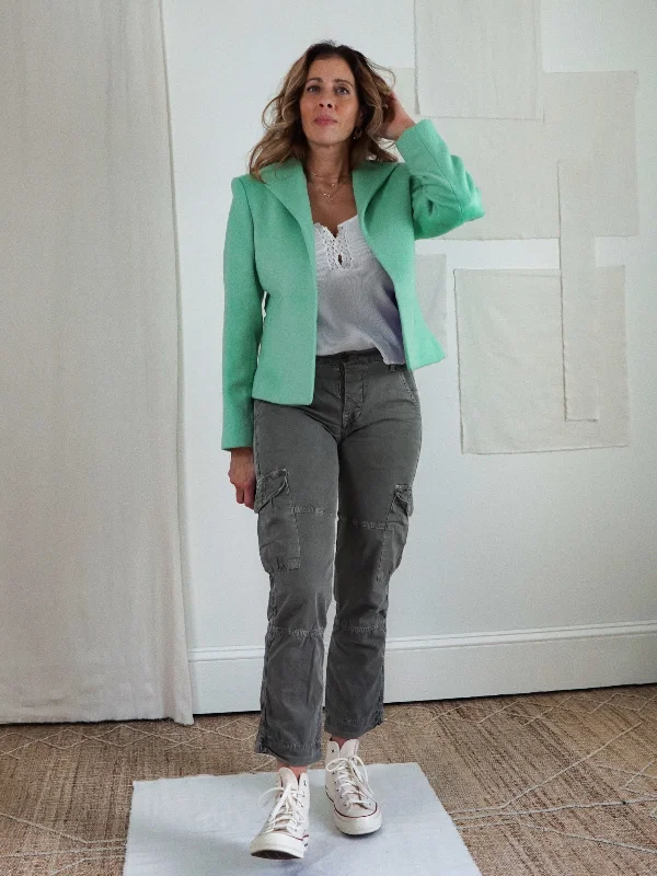 Markdown Madness long-sleeve jacketVintage Mint Green Cropped Jacket