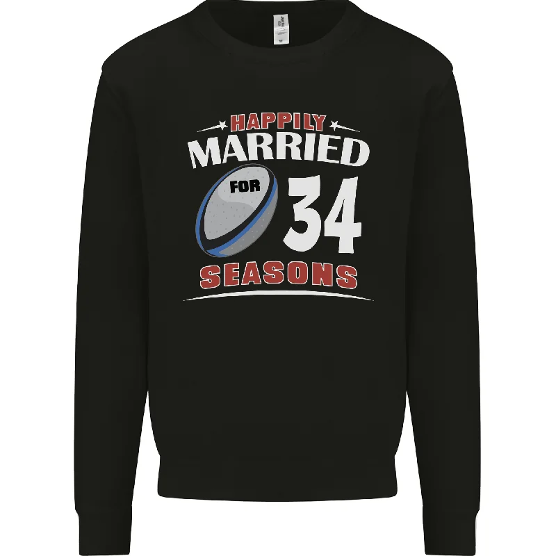 Midnight Madness eco-friendly fitness hoodie34 Year Wedding Anniversary 34th Rugby Mens Sweatshirt Jumper Midnight Madness eco-friendly fitness hoodie34 Year Wedding Anniversary 34th Rugby Mens Sweatshirt Jumper