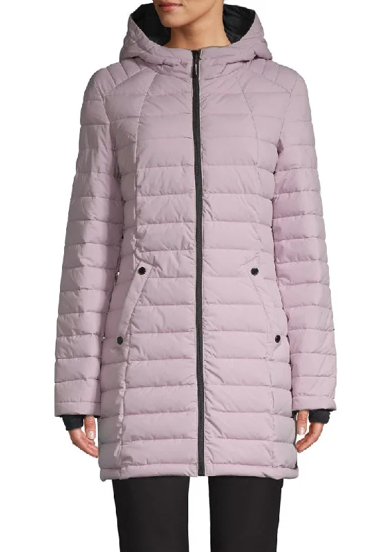 Best Seller fitted jacketHFX Halifax Scuba Stretch Active Hooded Puffer Coat, Lilac/Charcoal Best Seller fitted jacketHFX Halifax Scuba Stretch Active Hooded Puffer Coat, Lilac/Charcoal