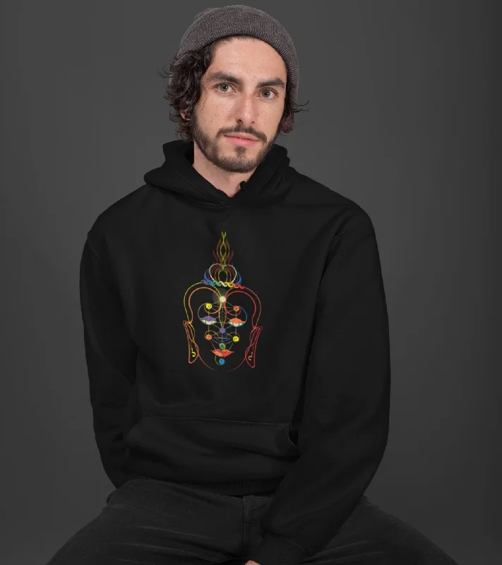 Special Discount Rainbow Buddha Unisex Hoodie - Made to order - Choice of Colours