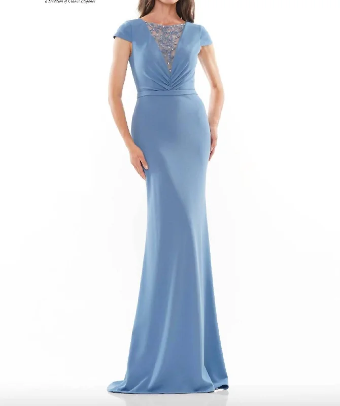 Super Savings sleek dressRd2729 In Slate Blue