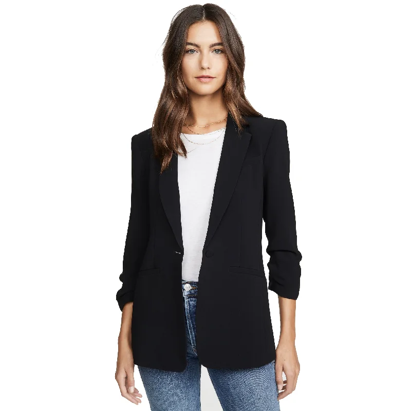 Price Break urban street jacketCinq à Sept Women's Crepe Khloe Black One Button Blazer Jacket Suit