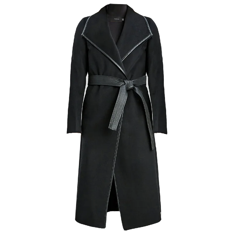 Discount Deals warm insulated jacketTahari Women's Black Juliette Double Face Wool Belted Coat with Faux Leather Trim Discount Deals warm insulated jacketTahari Women's Black Juliette Double Face Wool Belted Coat with Faux Leather Trim