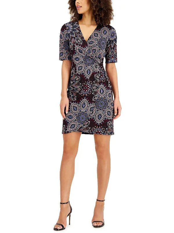 Loyalty Reward pleated maxi dressJuniors Womens Mini Wrap Sheath Dress