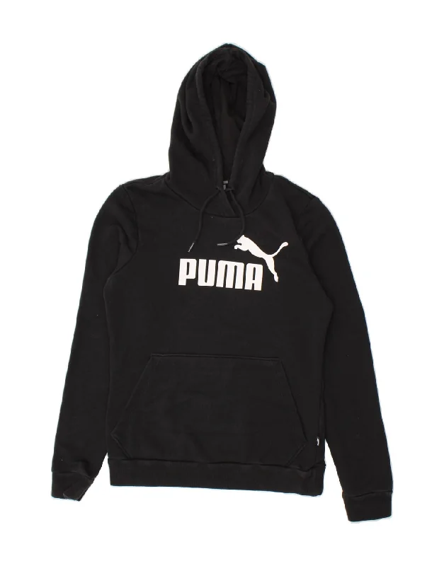 Today Only PUMA Mens Graphic Hoodie Jumper UK 10 Small  Black