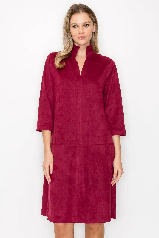 Low Prices draped dressAiden Stretch Suede Dress
