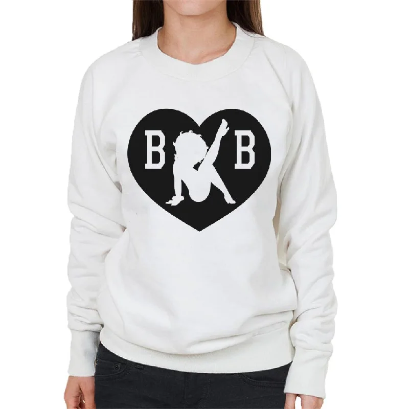 Lowest Prices sporty casual hoodieBetty Boop B B Love Heart Women's Sweatshirt