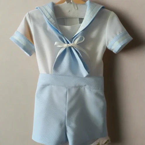 Amazing Deals pleated maxi dressBaby Blue Pique Romper