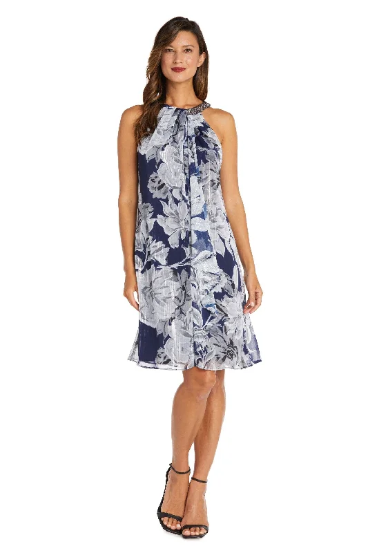 Exclusive Offers floral dressR&M Richards 9359 Navy/White 16 Sale