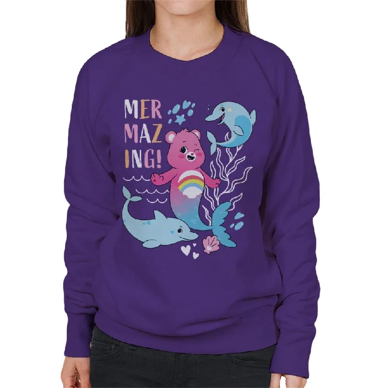Steals and Deals urban sports sweatshirtCare Bears Unlock The Magic Cheer Bear Mermazing Dolphins Women's Sweatshirt Steals and Deals urban sports sweatshirtCare Bears Unlock The Magic Cheer Bear Mermazing Dolphins Women's Sweatshirt