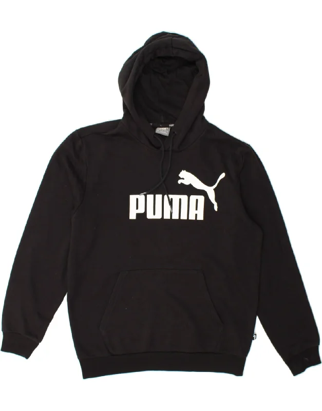 Special Buy PUMA Mens Graphic Hoodie Jumper Small Black Cotton
