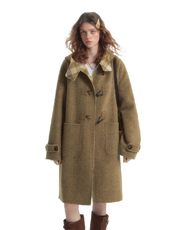 Last Chance classic leather jacketDouble-Faced Wool Toggle Coat