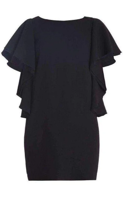 Daily Specials wool dressBlack Solace Ruffle Sleeve Dress
