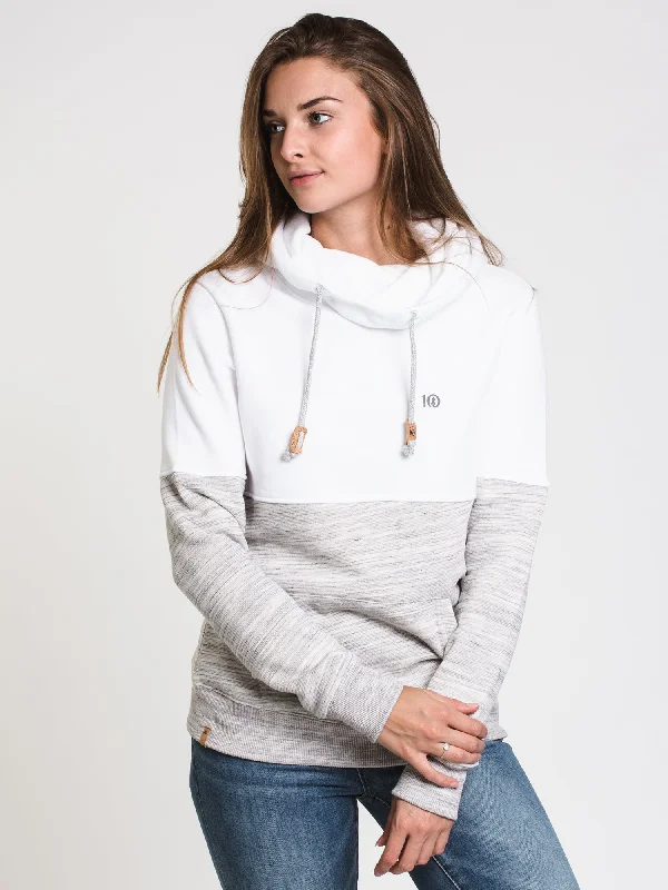 Super Sale TENTREE BLOCKED BANSHEE CORK PATCH HOODIE-G/W - CLEARANCE