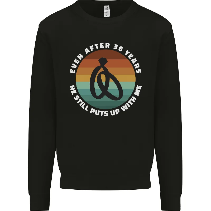 Exclusive Preview soft gym hoodie36 Year Wedding Anniversary 36th Marriage Mens Sweatshirt Jumper Exclusive Preview soft gym hoodie36 Year Wedding Anniversary 36th Marriage Mens Sweatshirt Jumper