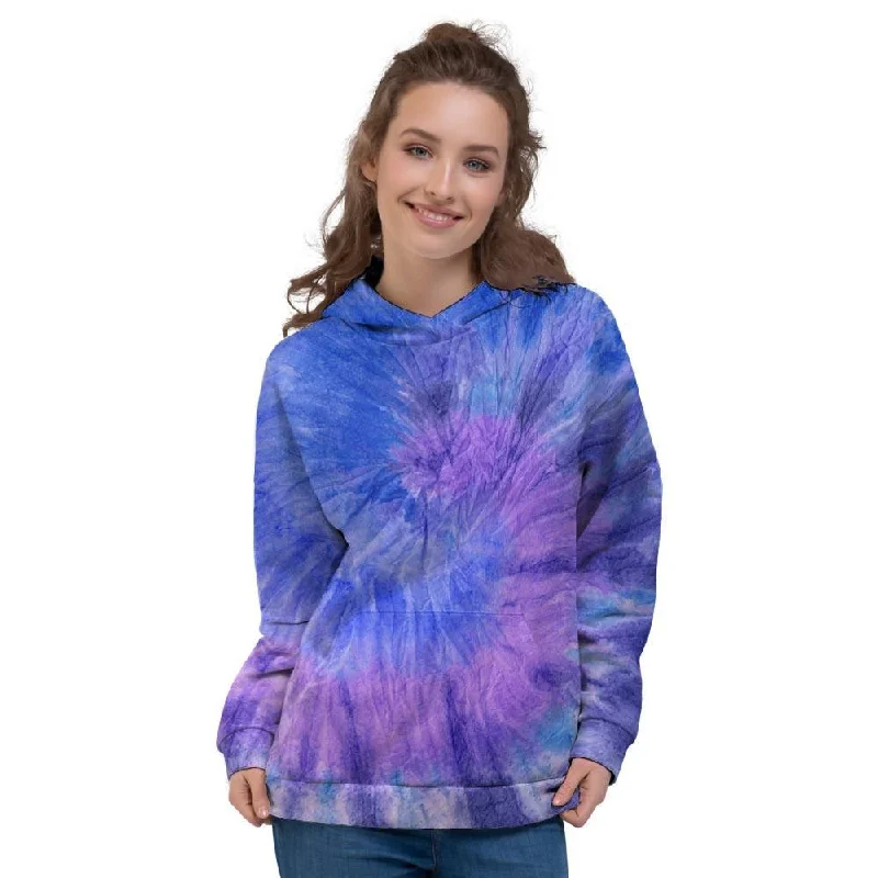 Weekend Flash Sale Purple And Blue Tie Dye Women's Hoodie