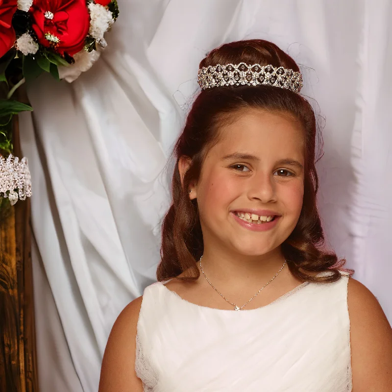 Massive Deals relaxed fit dressCrystal Crown with Attached Veil
