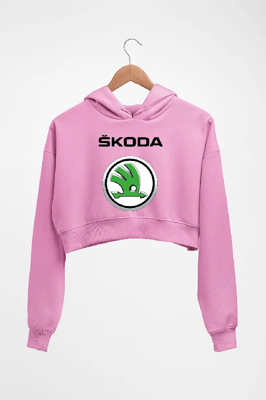 Price Drop cool graphic hoodieSkoda Crop HOODIE FOR WOMEN
