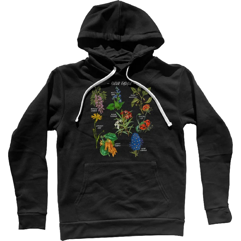 Major Savings Fleur Fatale Toxic Botanical Chart Unisex Hoodie
