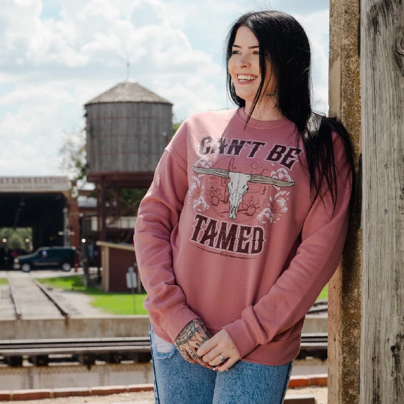 Can't Miss chic workout hoodieCan't Be Tamed Drop Shoulder Sweatshirt - Mauve