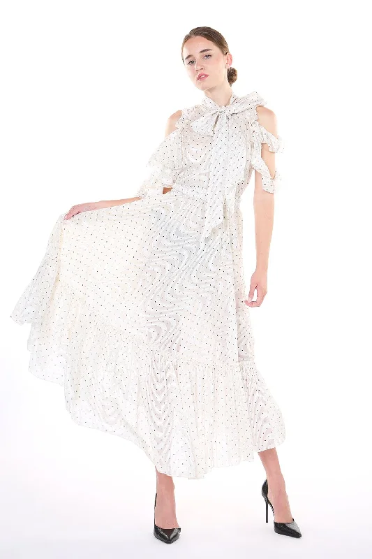 New Deals casual summer dressOff Shoulder Flounce Hem Dress