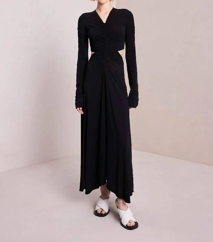 Today's Special minimalistic dressMona Jersey Midi Dress In Black