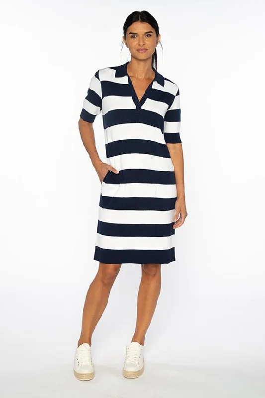 Major Savings long-sleeve floral dressSplitneck Polo Dress