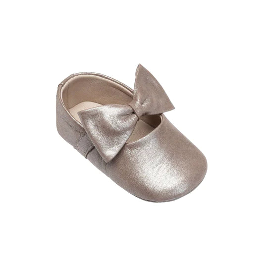 Super Deal trendy wrap dressBallerina Baby Bow Shoe in Talc